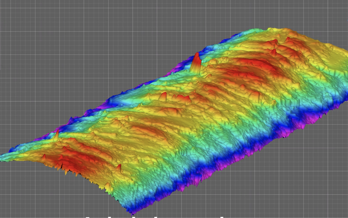 毛髪表面の3D画像