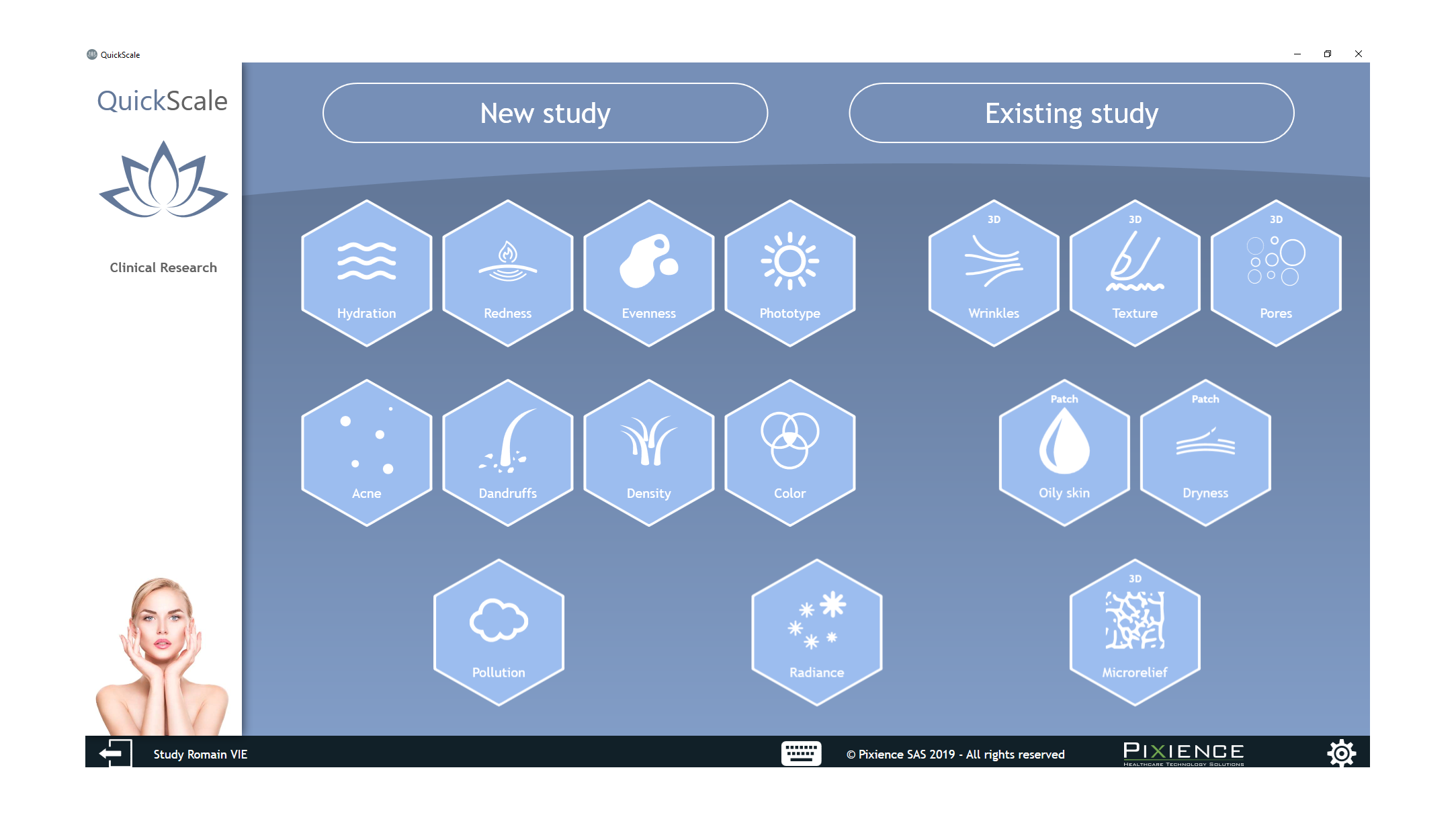 QuickSc ale初期画面